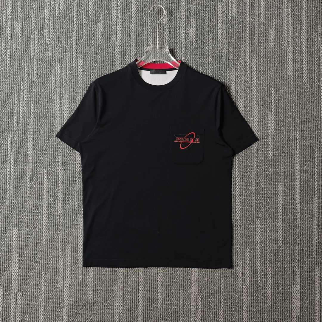 99新 Prada/普拉达 Logo印花宽松短袖T恤/L码/3356