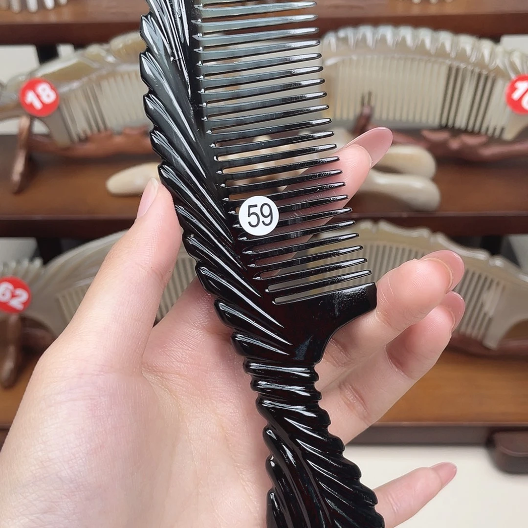 纯手工制作的牛角梳59