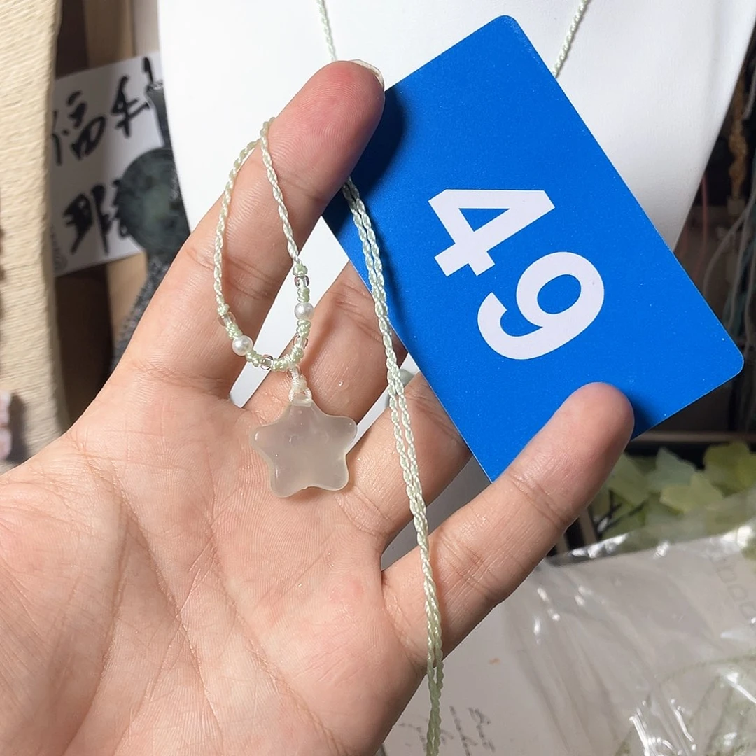 蛇纹石玉合金颈饰