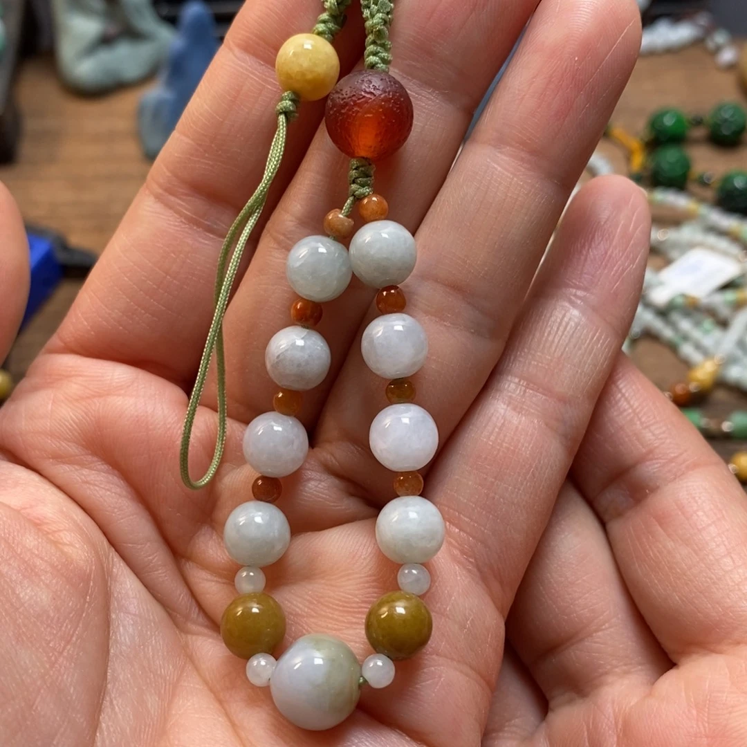 翡翠未镶嵌颈饰复古国风