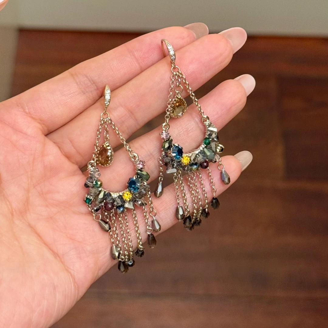 铜合金耳饰 A027 法式复古时尚精致小众简约耳环吊坠耳扣轻奢日常