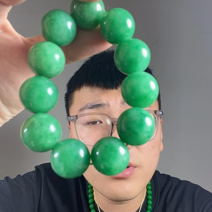未镶嵌手链翡翠高端时尚2.0大哥手串