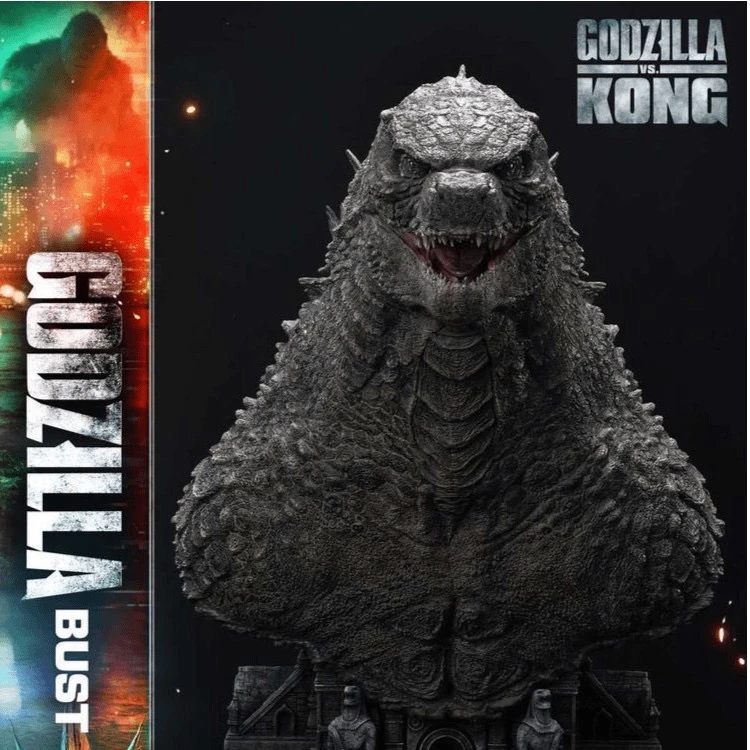 现货 p1s哥斯拉半身像可发光 树脂雕像