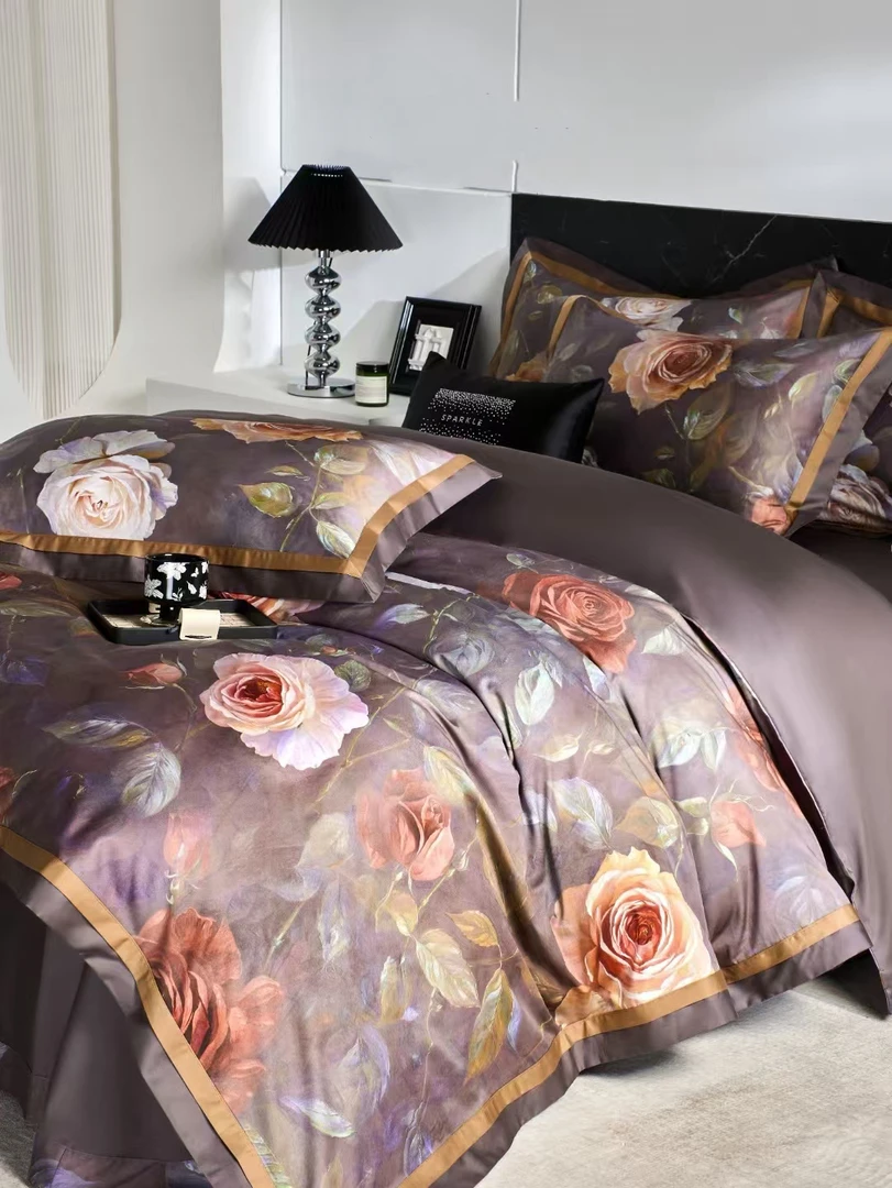 老宋精选-全棉四季款 设计师款手绘油画风  四件套-1581