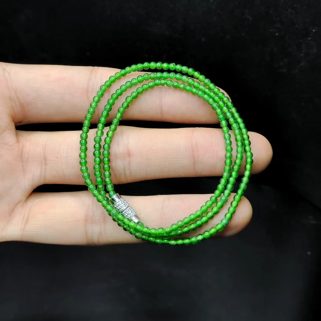 【老三珠宝】翡翠女神链YC43【多样性发其一】约2mm+