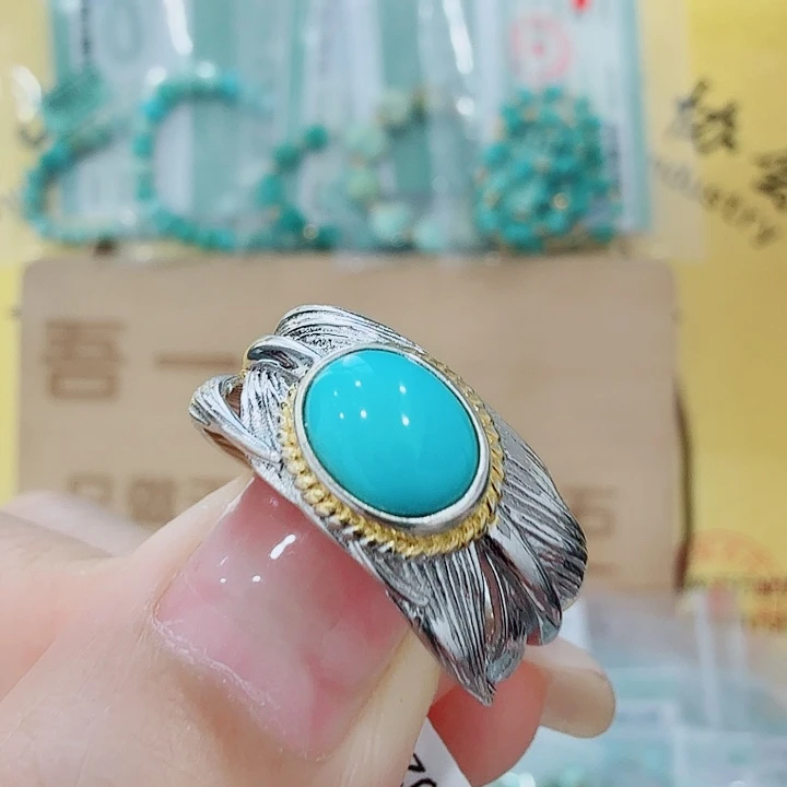 绿松石银S925镶嵌珠宝奇石