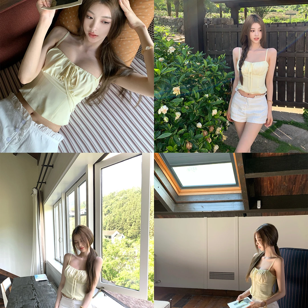 titi小姐姐【蜜糖奶豹】立体系带 豹纹露背抹胸吊带