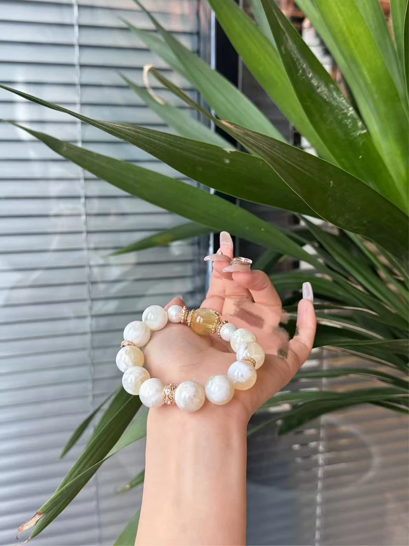 【喜饰原创 国王在冬眠】黄雪花幽灵手串 486 颜色微差多样性发货