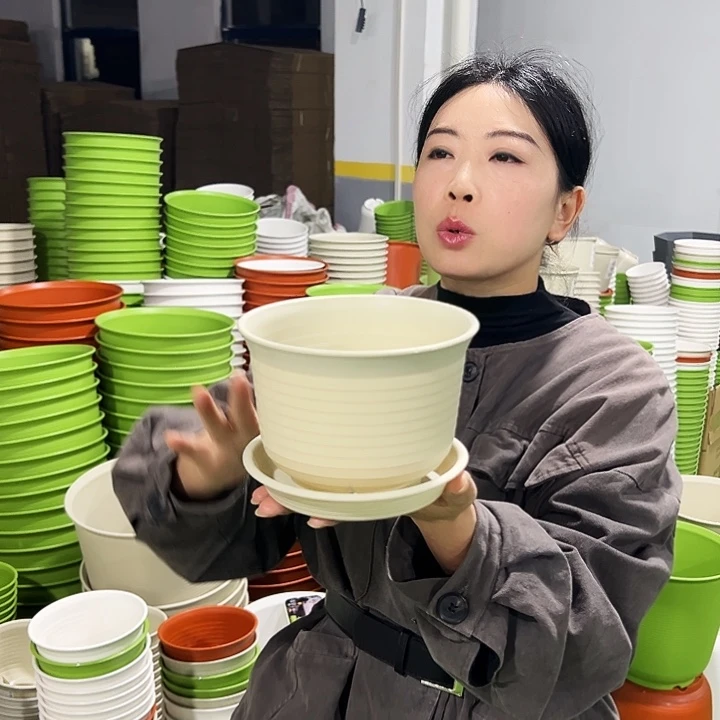 正品矮陶口15高11米色10只带托