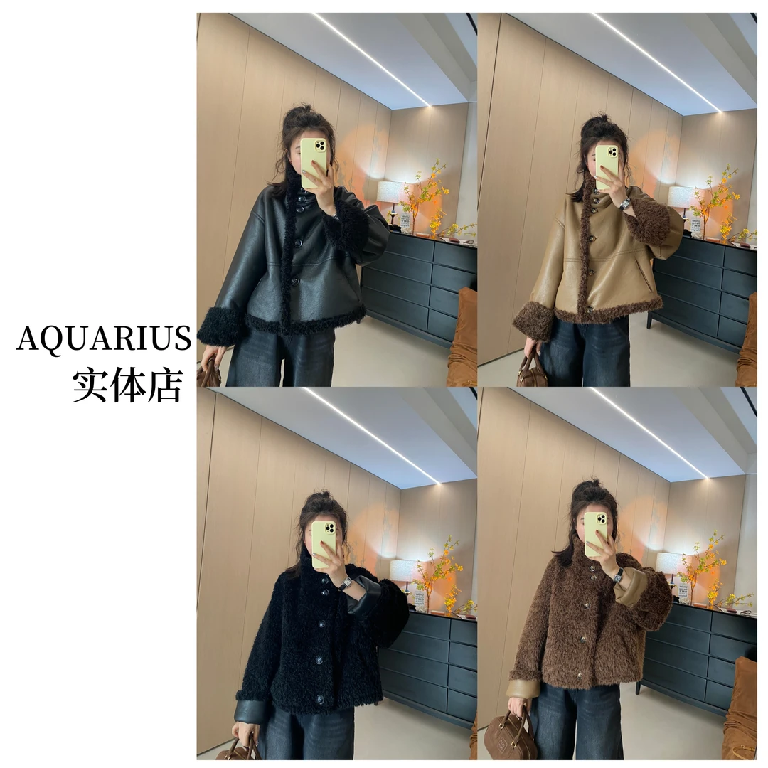 【AQUARIUS 】（富士山下）加厚皮毛一体外套（两面穿）3176 不可机洗