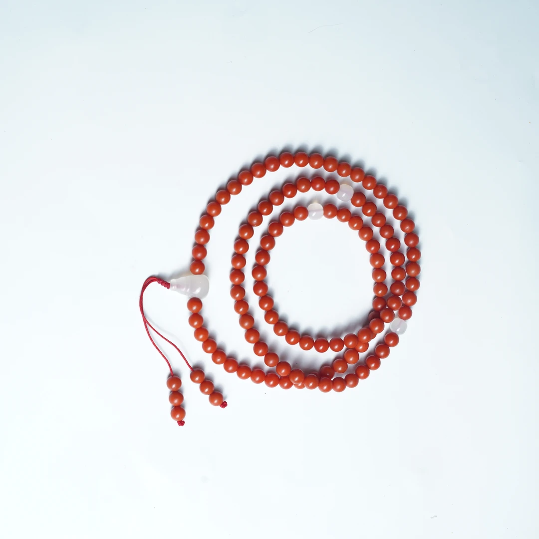 【竞拍】保山原矿南红多圈手串 15240630-149 8mm