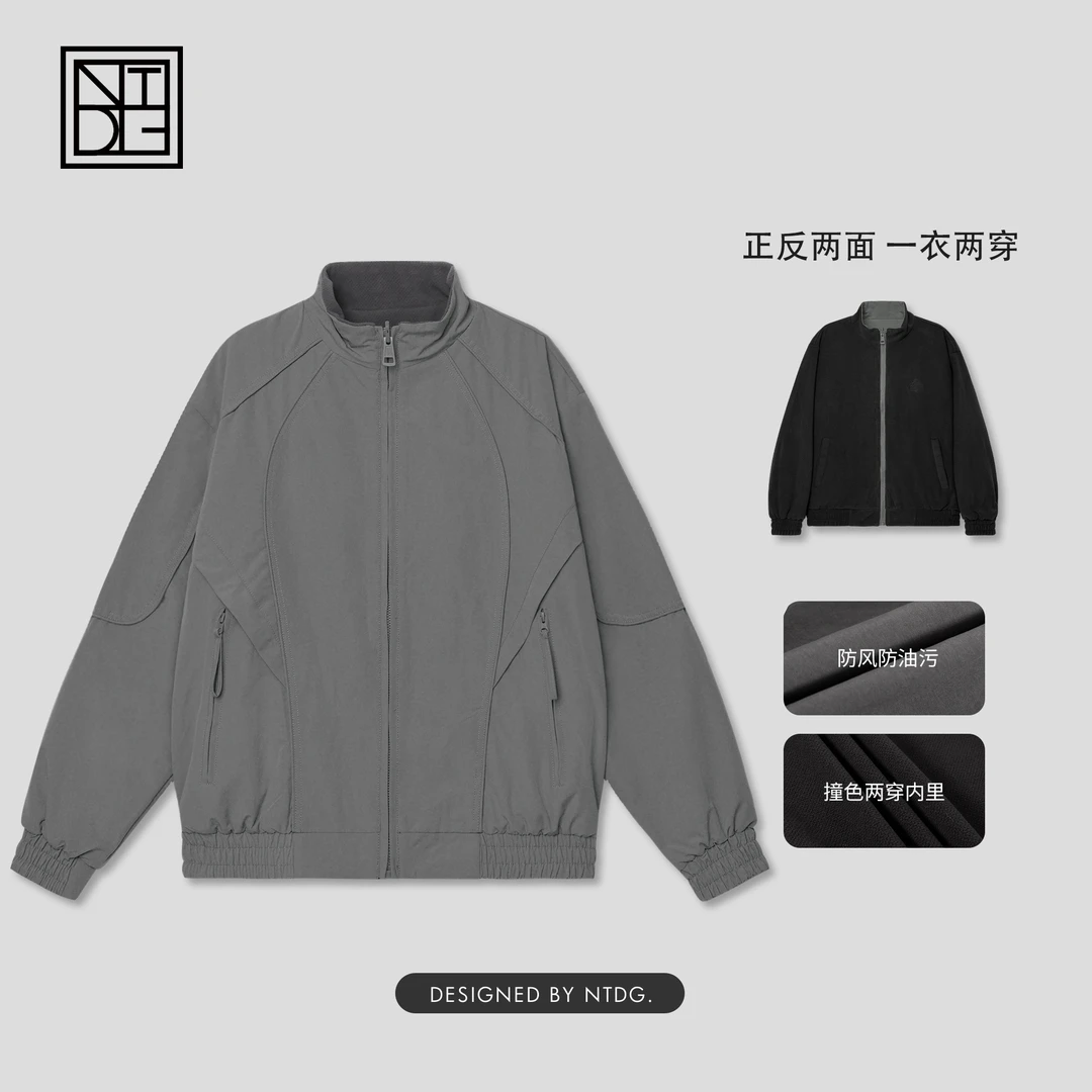 NTDG-ONE冬款立领双面穿休闲美式棉夹克DM-58611