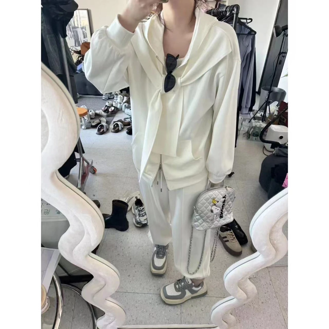 晶咕【捕捉代码-上衣】韩系假两件披肩连帽拉链外套长袖运动