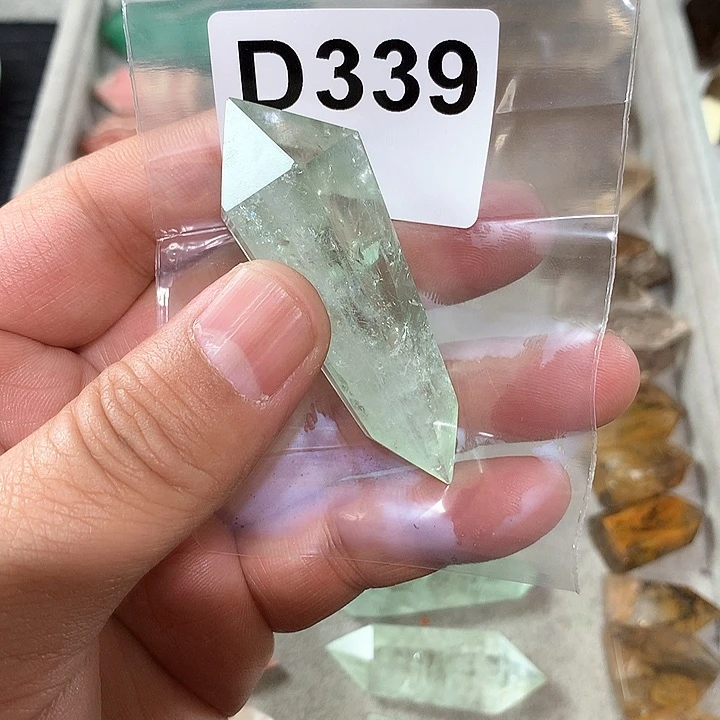 绿水晶天然水晶柱子D339未镶嵌?****?