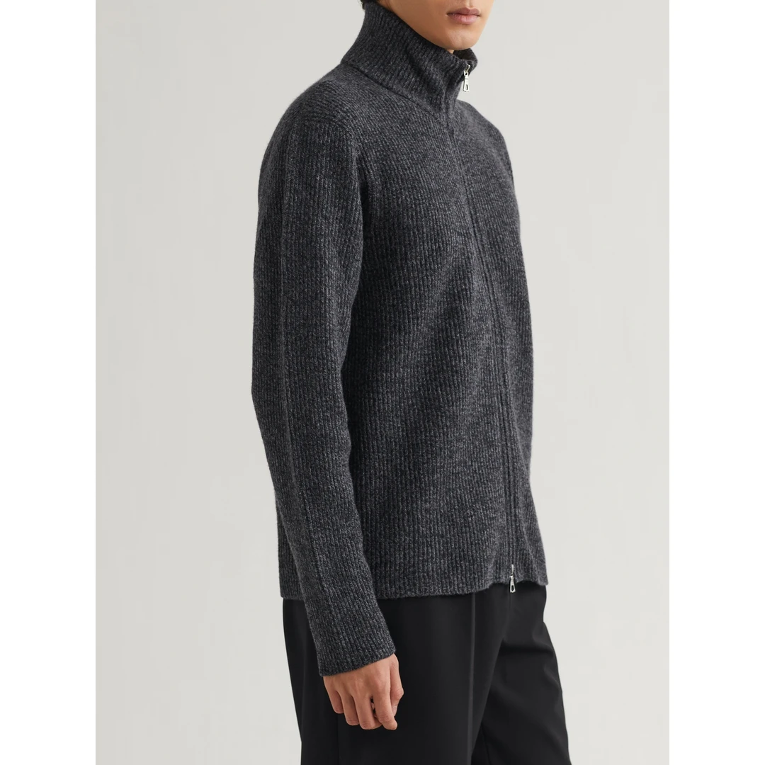 Officine Générale 罗纹针织绵羊毛开襟衫NAP颇特