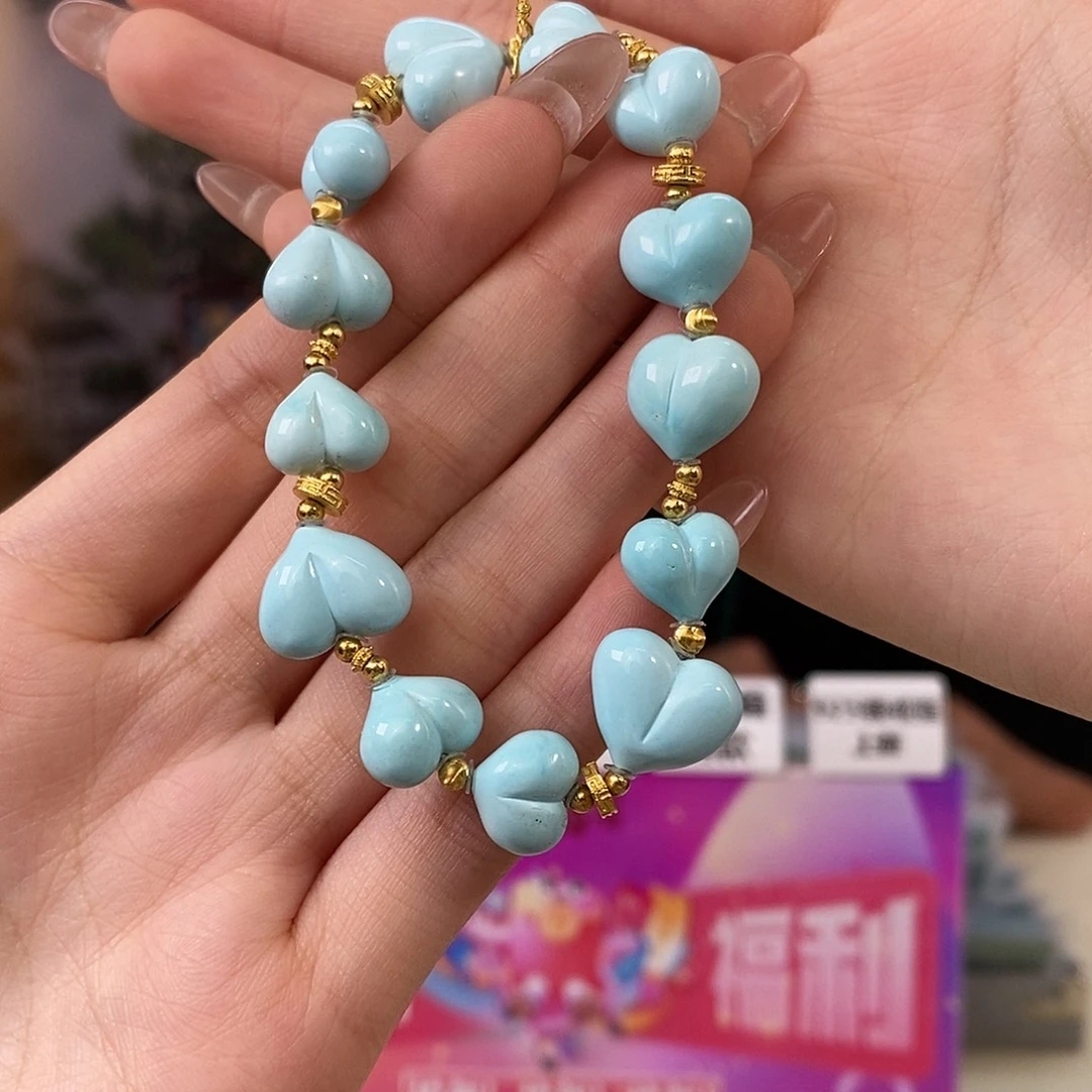 绿松石18K金镶嵌珠宝奇石