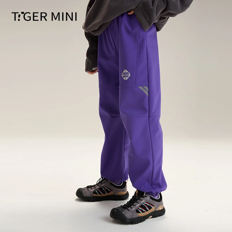 【绒绒软壳裤】儿童新款秋冬防风冲锋徒步登山裤保暖防水男女童长裤