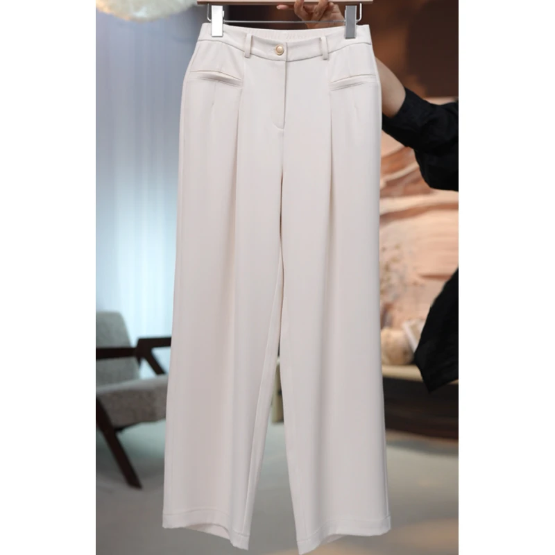 2025夏季窄版直筒裤时尚显腿长直筒女裤休闲阔腿1252044