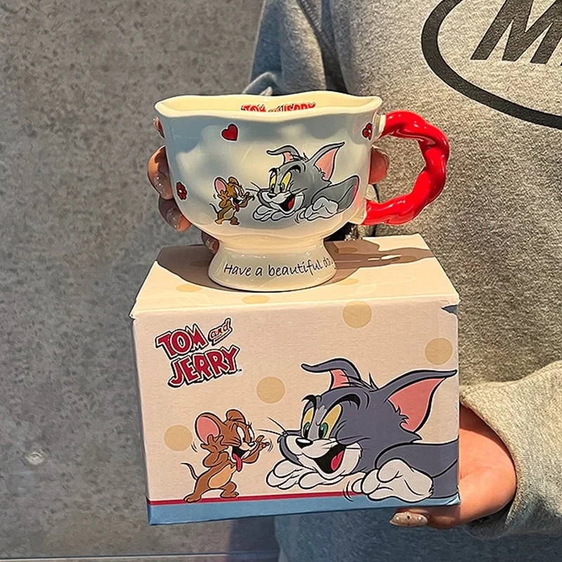 正品授权猫和老鼠复古陶瓷杯咖啡杯马克杯伴手礼卡通水杯女生