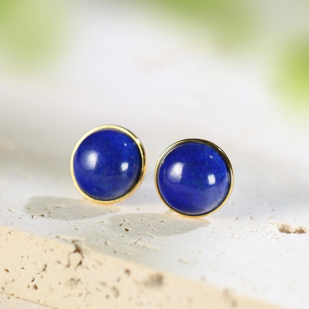 尚有此蓝/S925银青金石耳钉