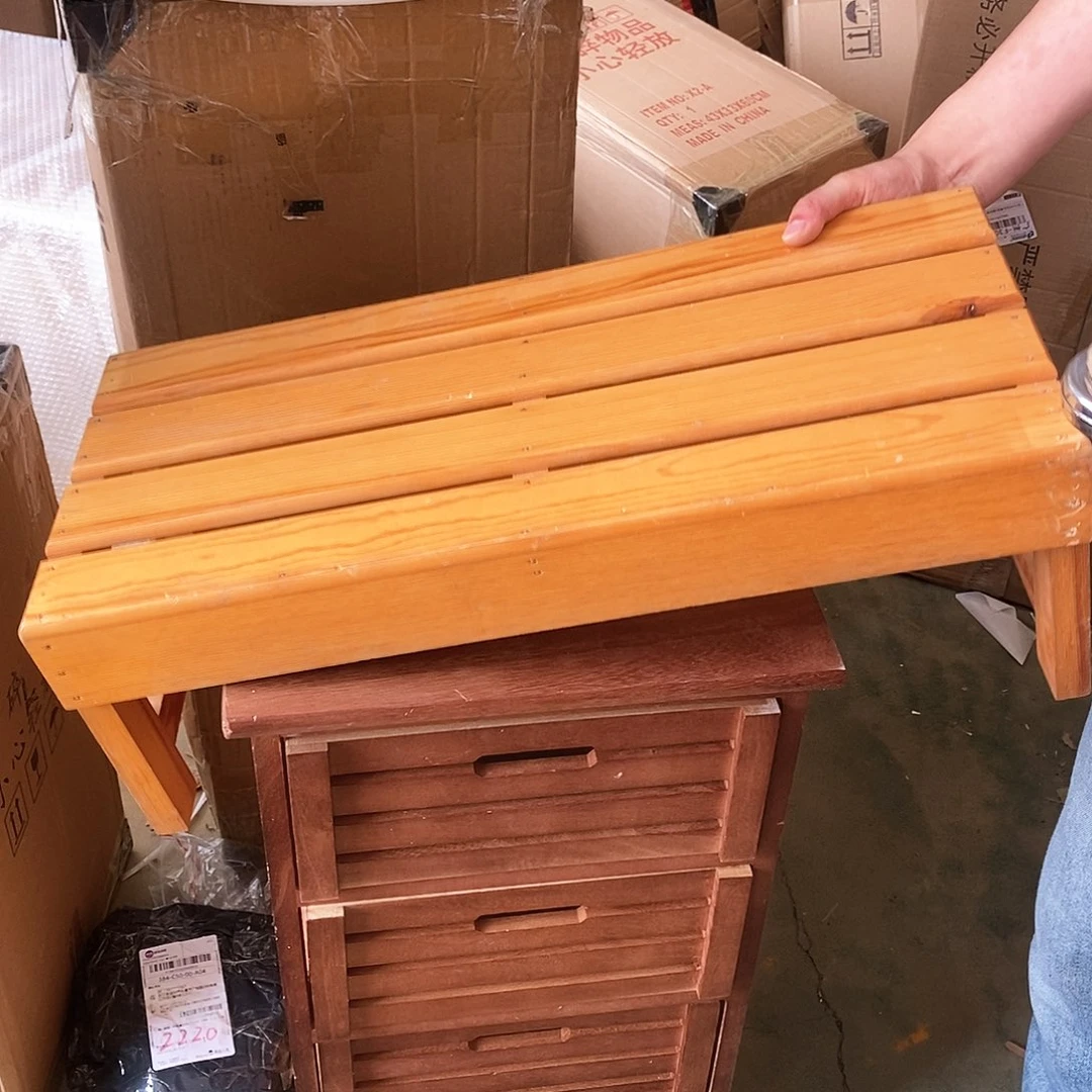 木036实木换鞋凳