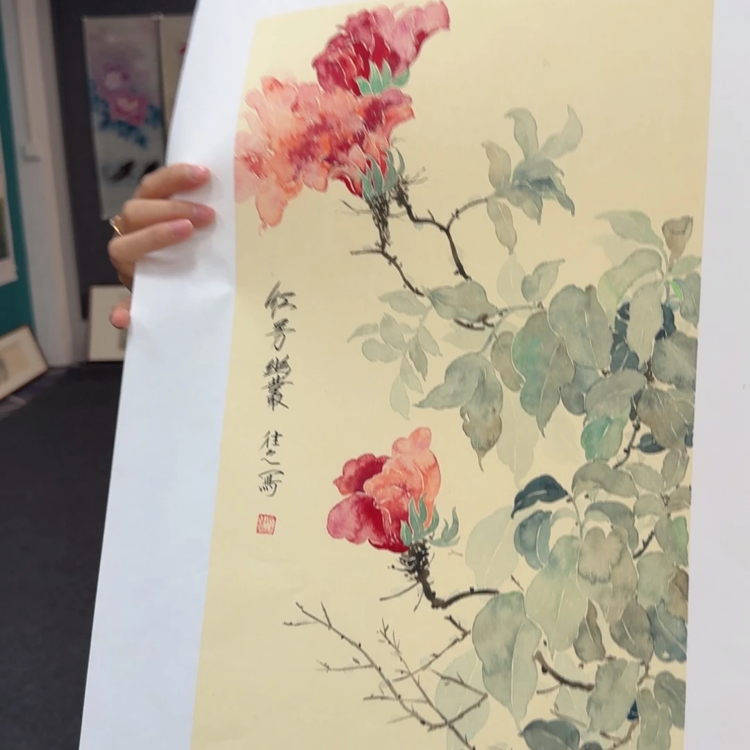 国画国画作品纯手绘山水花鸟