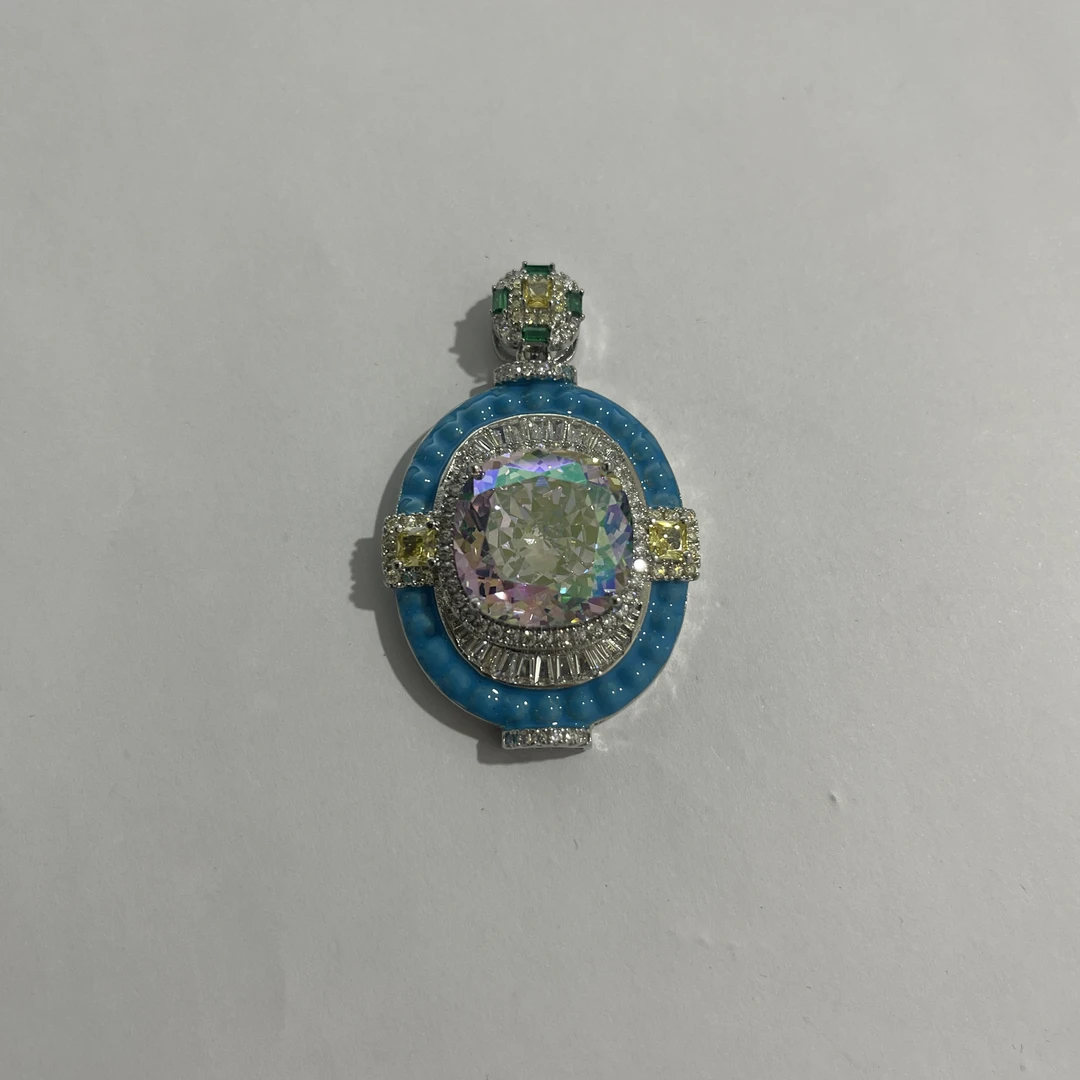 臻选吊坠 经典百搭设计蓝色吊坠TZLT8