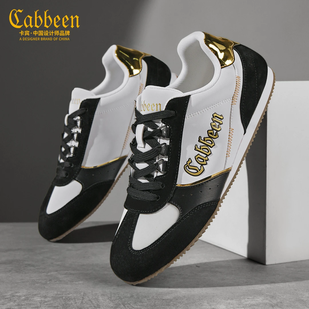 卡宾系带车缝线潮鞋休闲鞋小白鞋百搭低帮耐磨秋季轻便休闲鞋