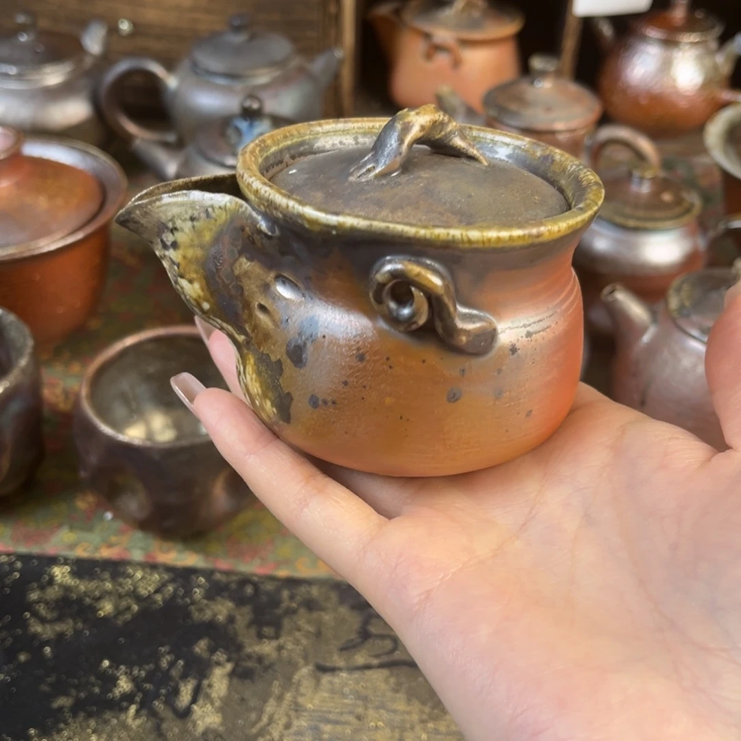 杯柴烧茶器中白宝瓶