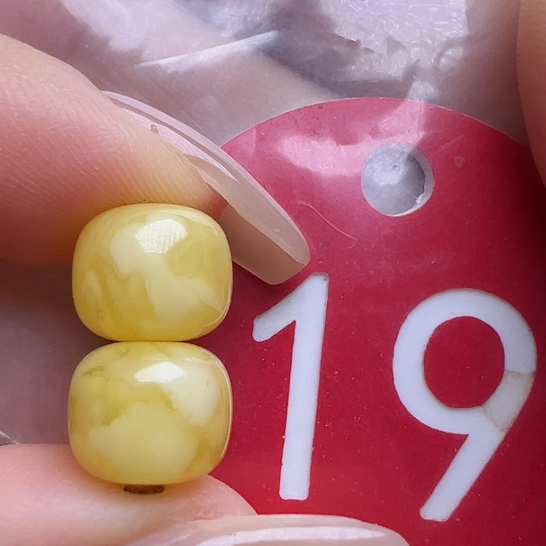 蜜蜡未镶嵌珠宝奇石微瑕9.2mm老型