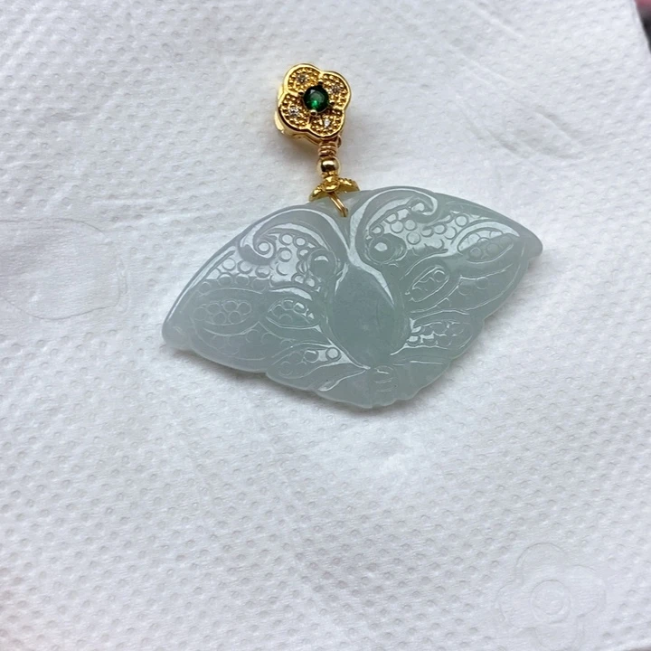 颈饰未镶嵌翡翠天然缅甸翡翠
