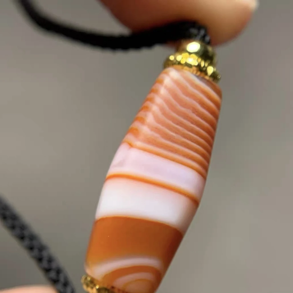 铁合金大理石吊坠 满砂凤眼单珠挂件缠丝包浆锁骨情侣款