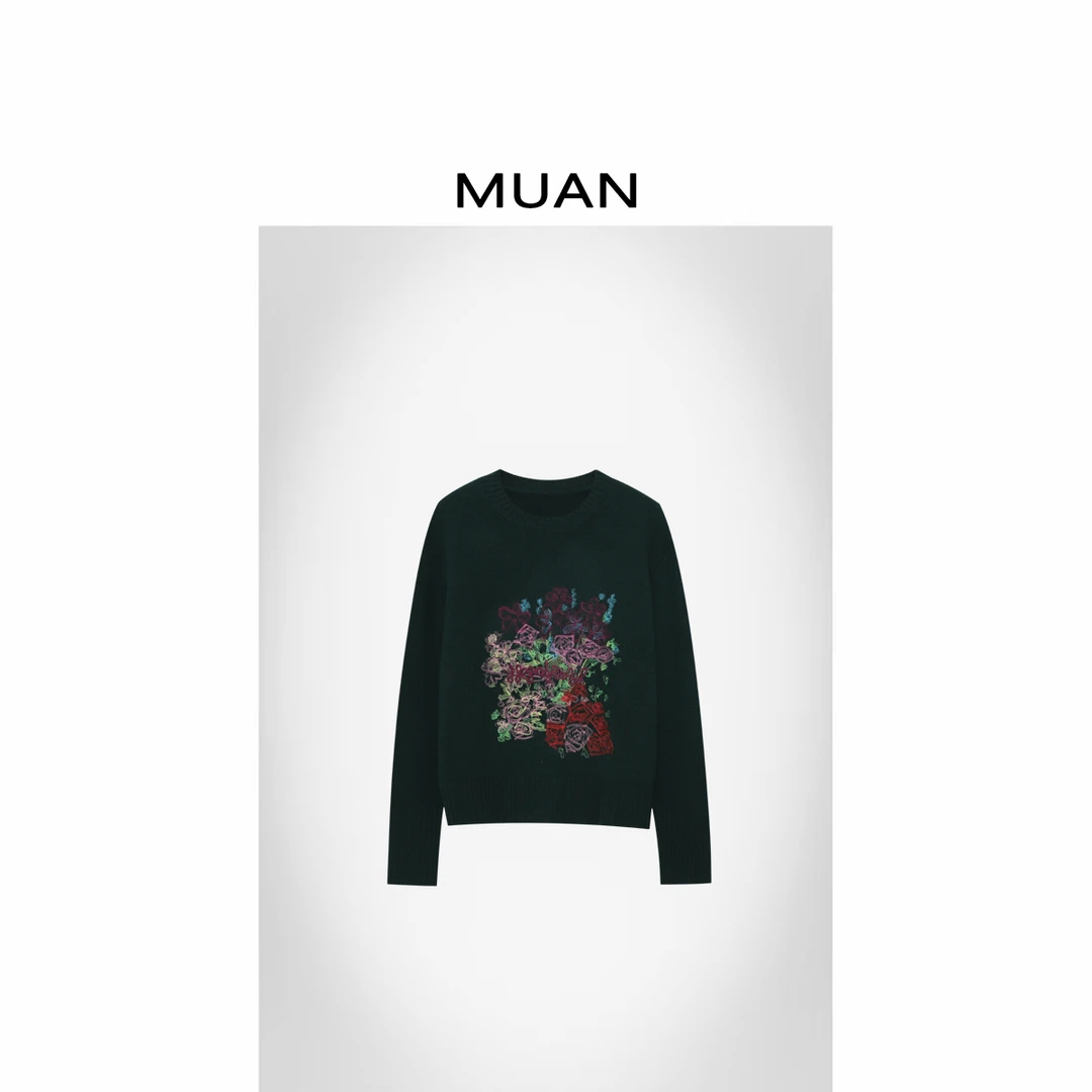 《艺术花园毛衣》“艺术系列”100羊毛318克毛衣CQ-DG3-148