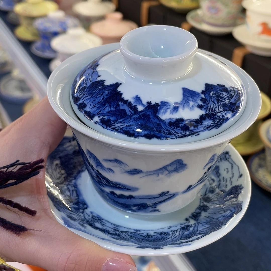 陶景德陶瓷盖碗茶具