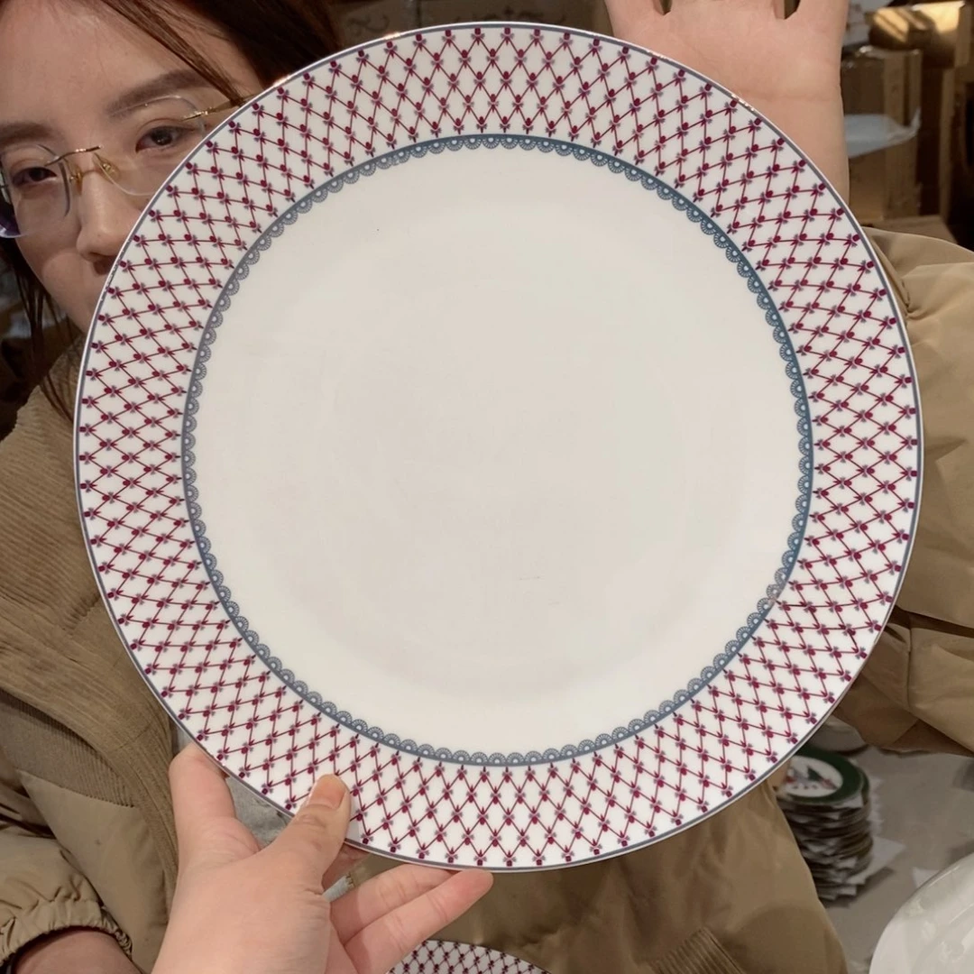 瓷高骨10.5英寸平盘27厘米1个外贸尾单