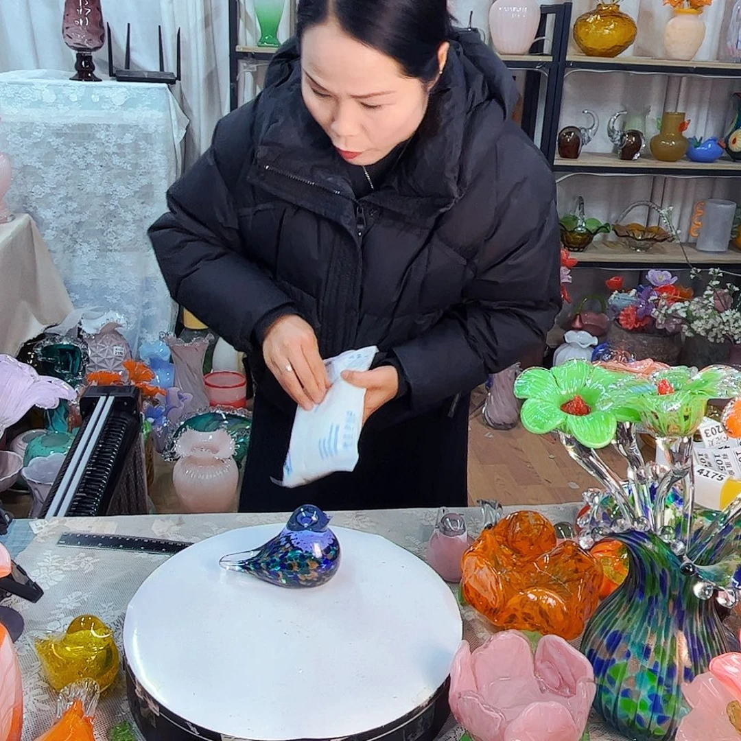 鸟家悦美居琉璃摆件