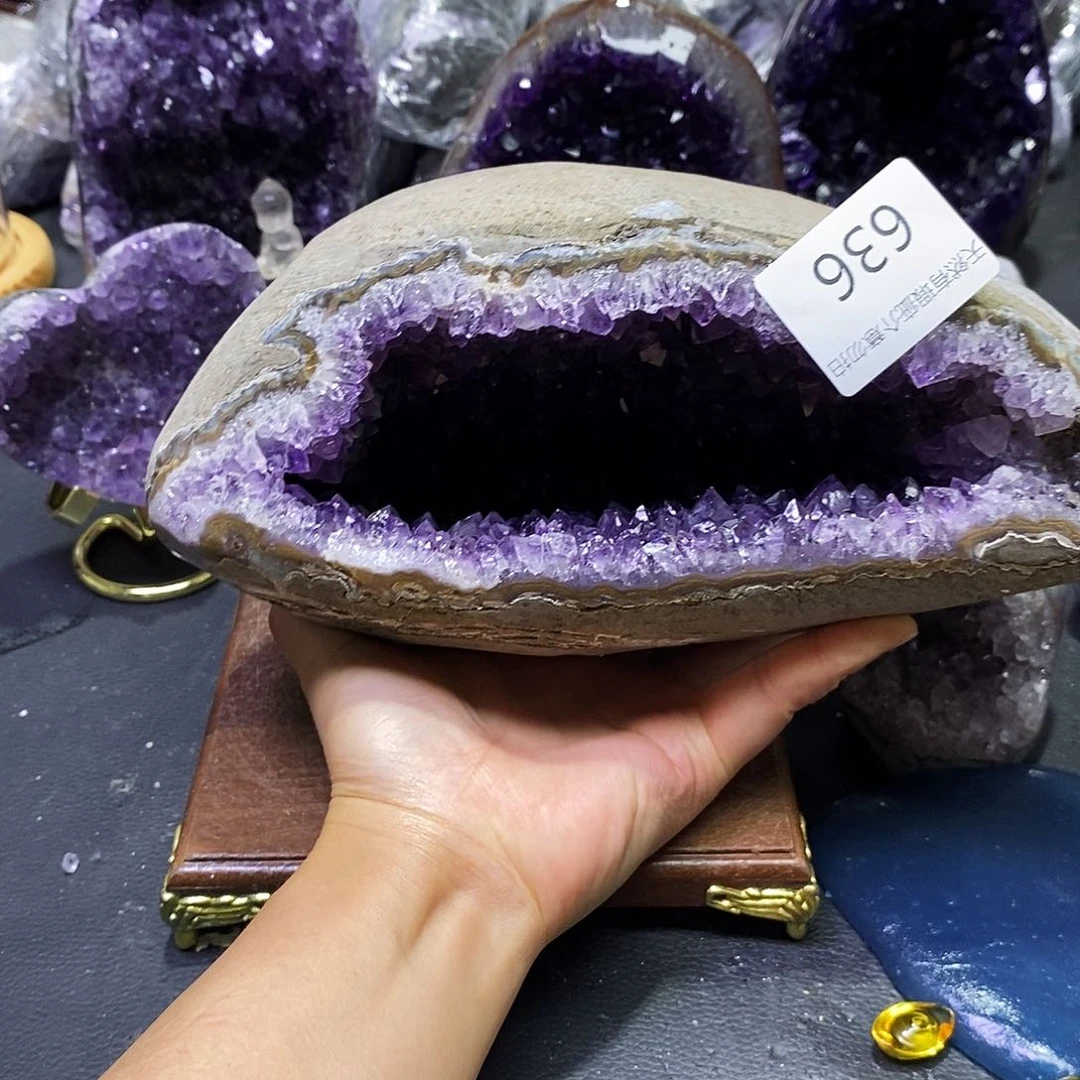 紫晶珠宝半成品未镶嵌