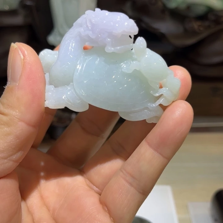 翡翠未镶嵌摆件龙龟