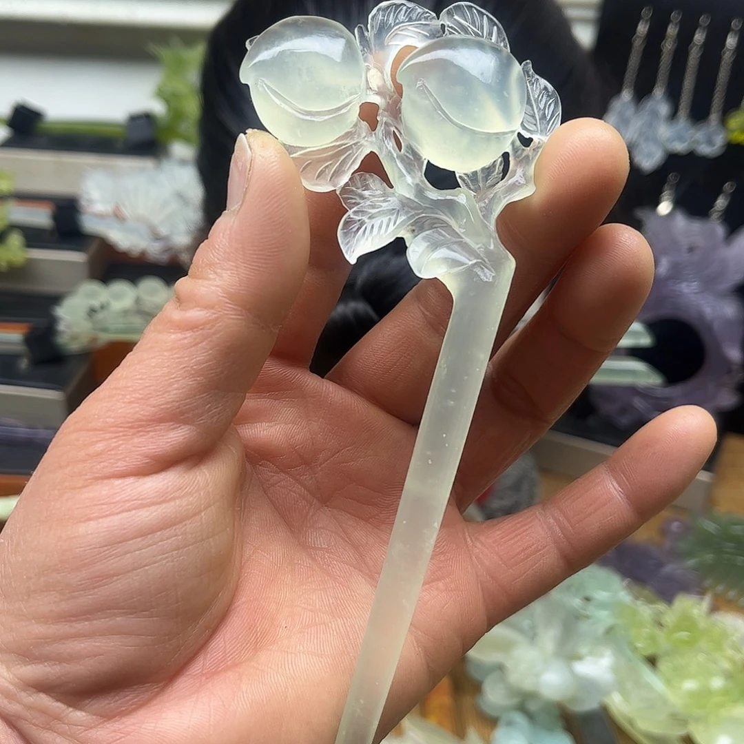 蛇纹石玉未镶嵌发饰