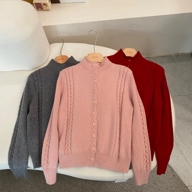 【墨涵精选2】百搭显瘦时尚气质休闲针织衫7388