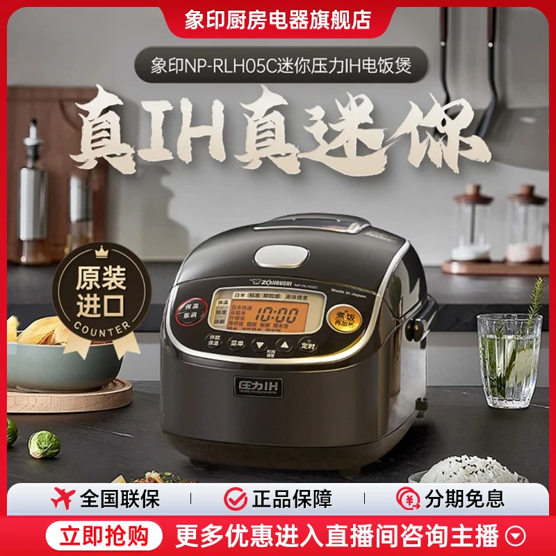 日本原装进口智能小电饭煲1-2人小容量多功能电饭煲NP-RLH05C-BA