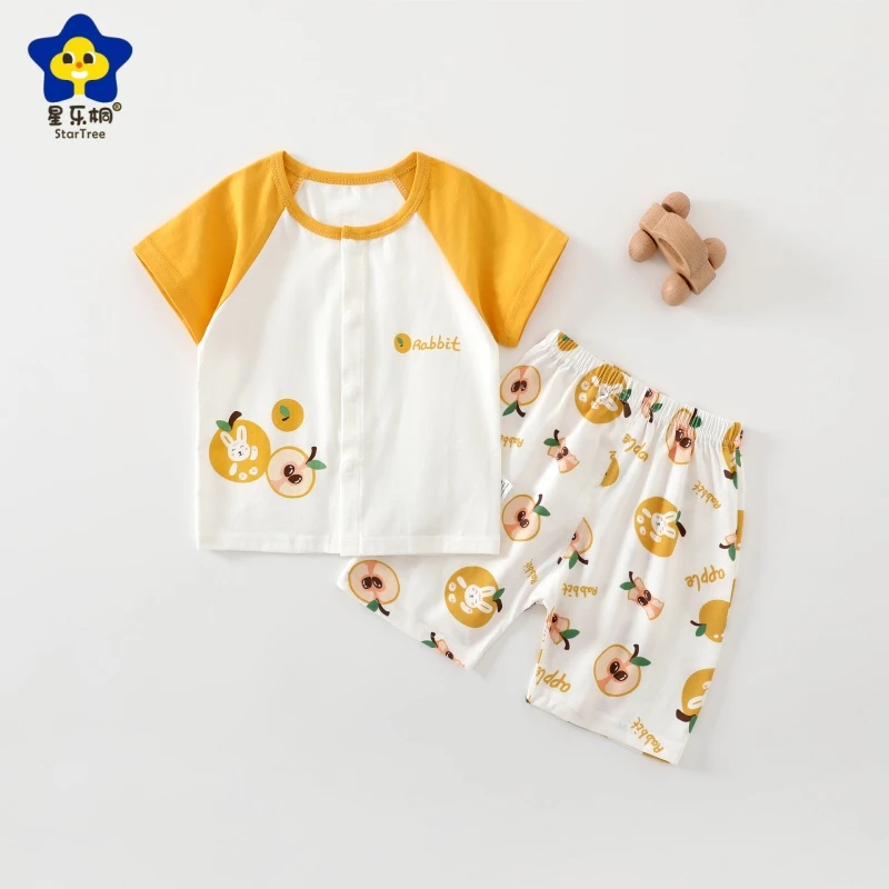 宝宝夏季短袖圆领对开套苹果宝贝611372