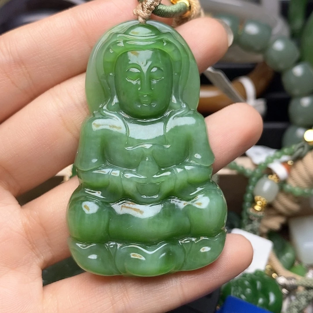 和田玉（碧玉）颈饰未镶嵌