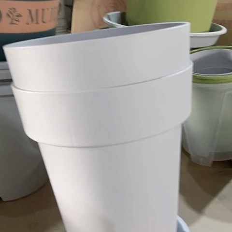 树脂微瑕月季盆30口2个灰➕托