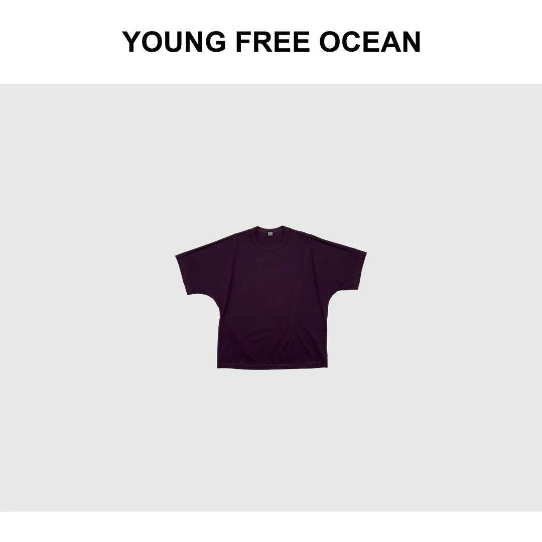 YOUNG FREE OCEAN2025春款 斜拼接工艺弹力短袖T恤T3093