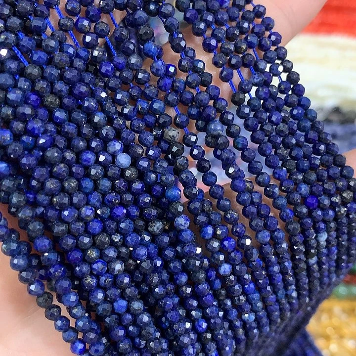 一条3mm切面青金圆珠