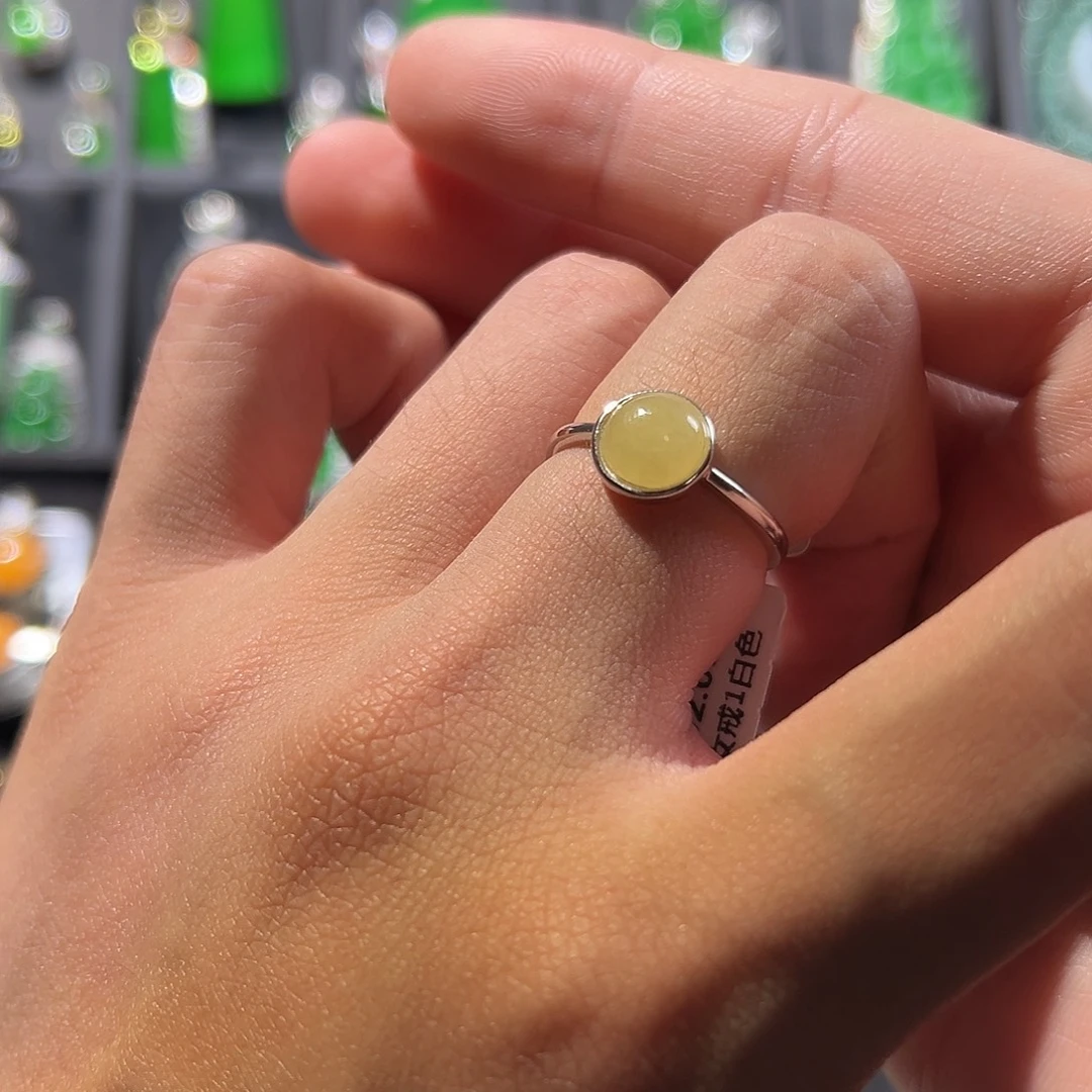 翡翠银S925镶嵌戒指