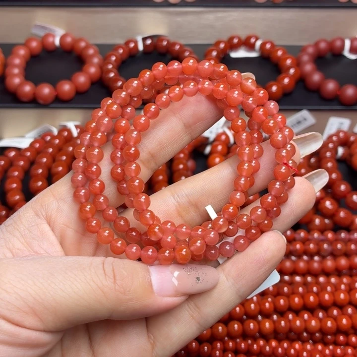 一****玛瑙/玉髓未镶嵌天然玛瑙手串多圈