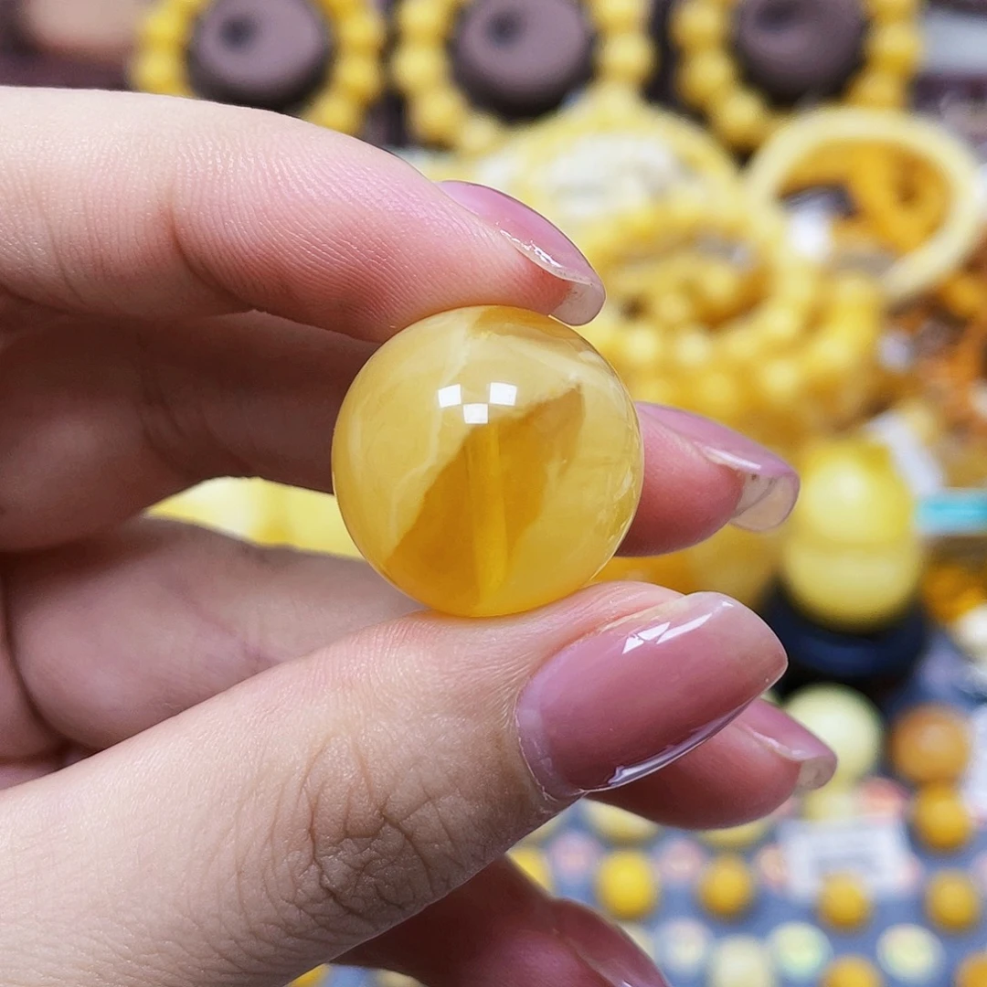 未镶嵌琥珀珠宝奇石20mm瑕疵.福利款
