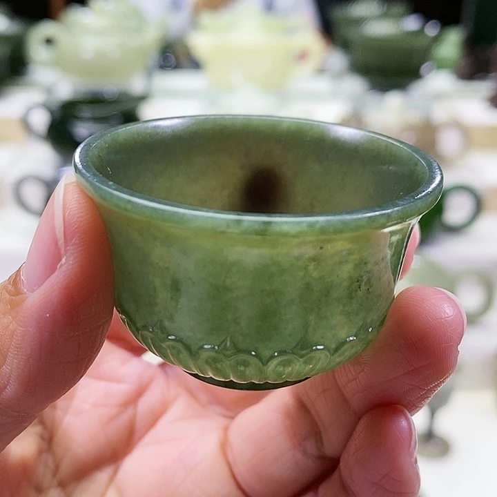 未镶嵌和田玉挂件茶杯30ml